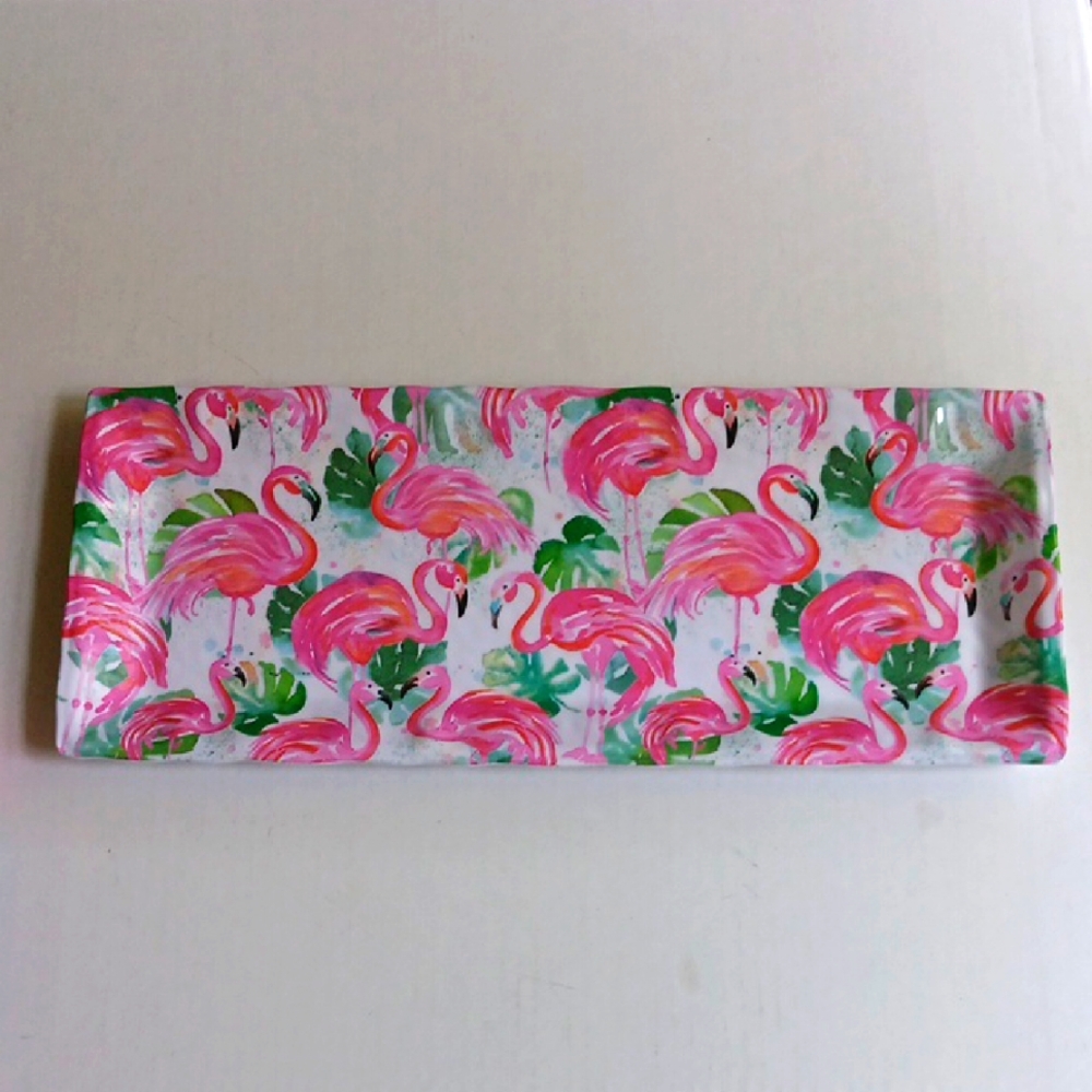 TOMMY BAHAMA PINK FLAMINGO TRAY